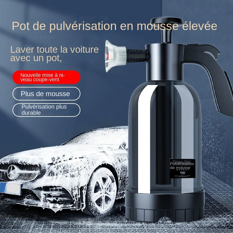 Pulvérisateur Mousse Voiture 2L – Nettoyage Haute Pression à Main avec 3 Buses | Vitres, Carrosserie & Jantes