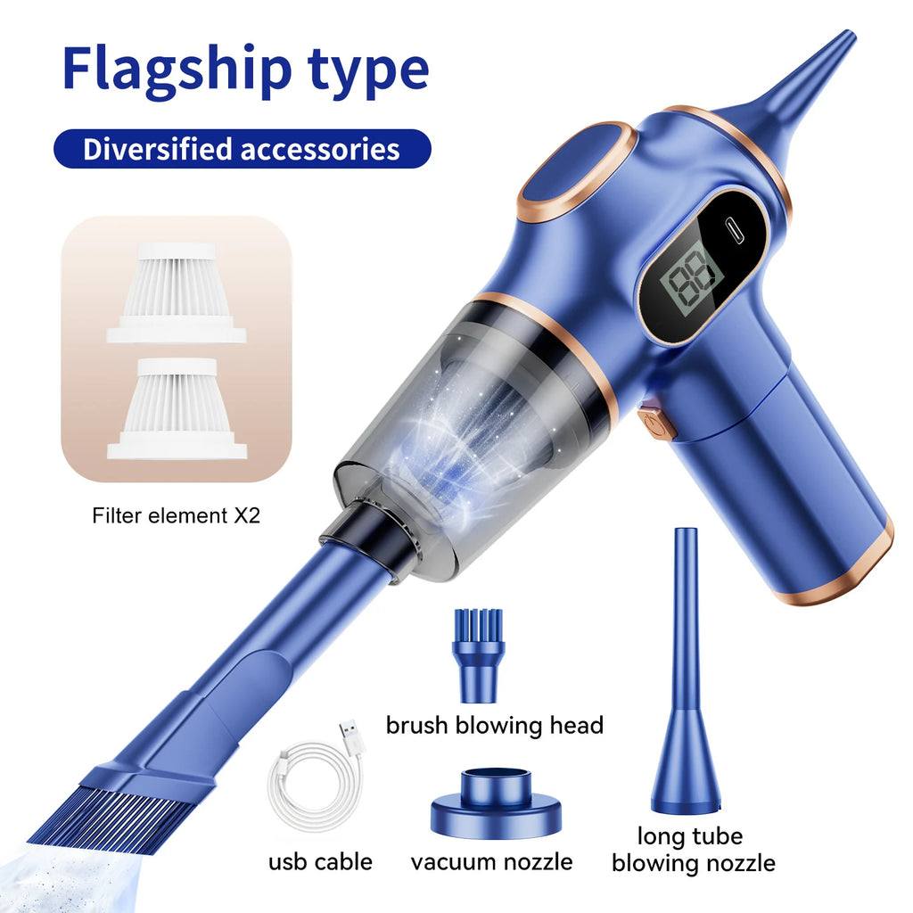 Aspirateur Voiture Puissant Sans Fil – Compact, Rechargeable et Ultra Efficace